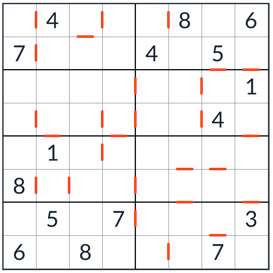 연속 스도쿠 8x8 퍼즐