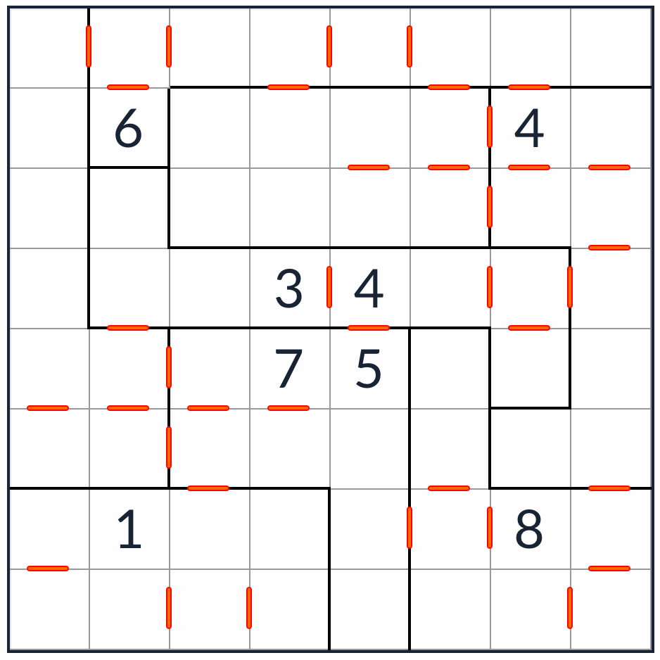 anti-knight 불규칙 연속 스도쿠 8x8 퍼즐