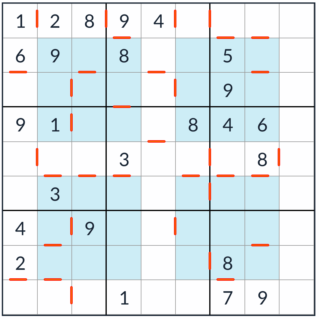 하이퍼 연속 스도쿠 퍼즐