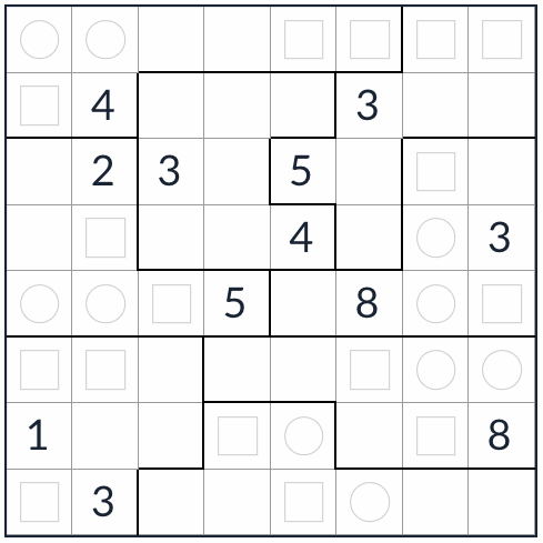 불규칙적 인 짝수의 Sudoku 8x8