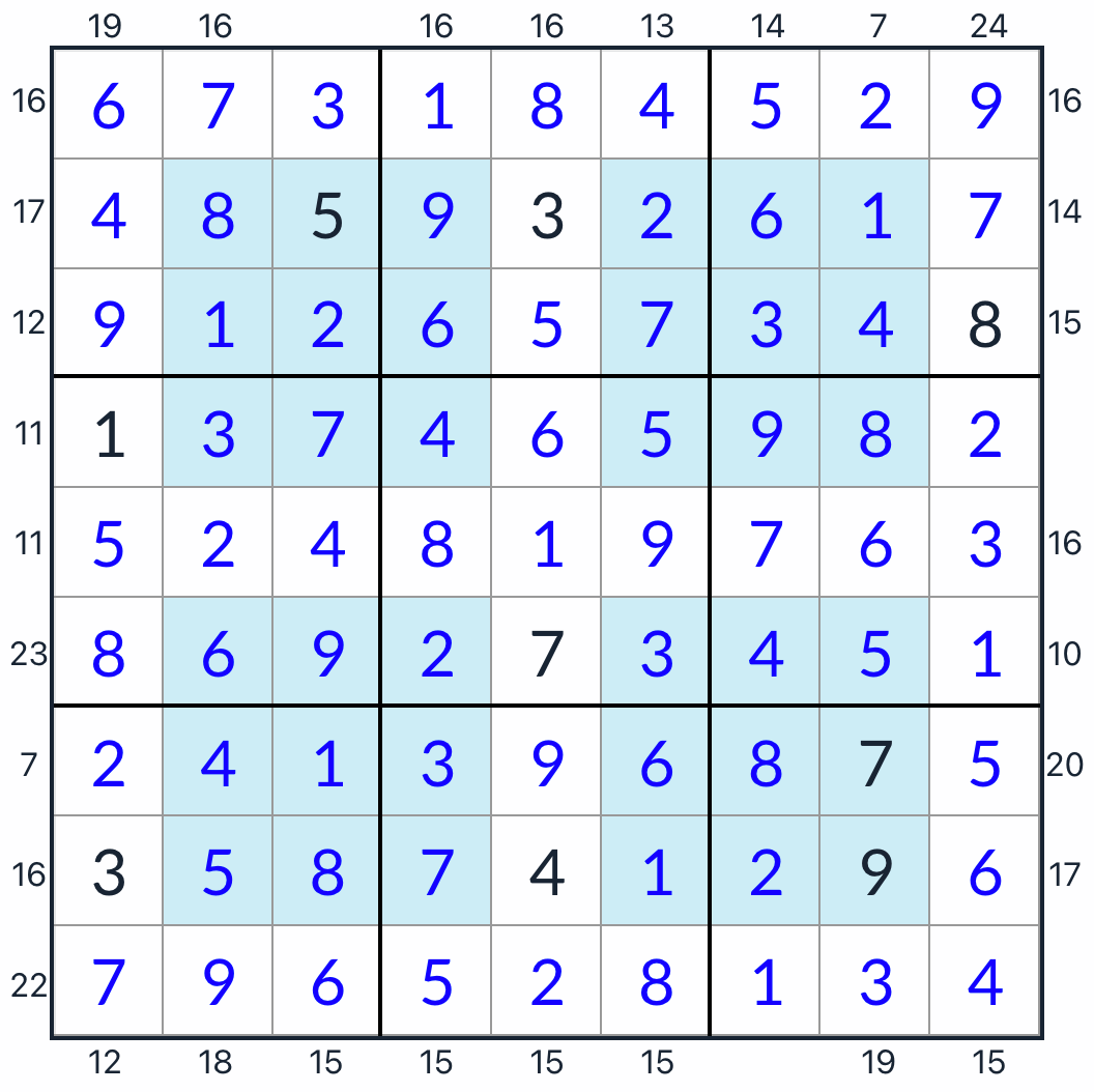 Hyper Frame Sudoku 솔루션